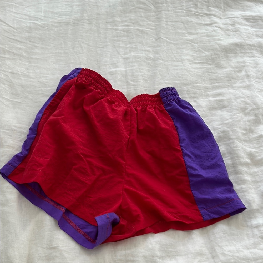 Red and Purple Athletic Shorts
